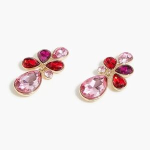 J. Crew Crystal Petal Statement Earrings